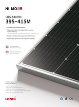 Load image into Gallery viewer, Longi LR5 - 415w Half Cell Solar Panel