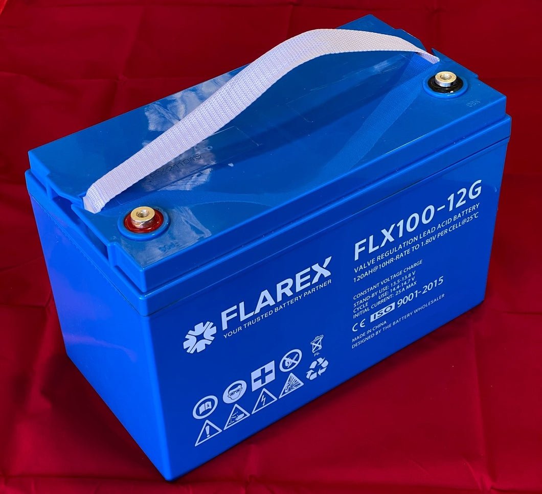 FLAREX® 12v 120ah/10hr VRLA AGM Deep Cycle Battery